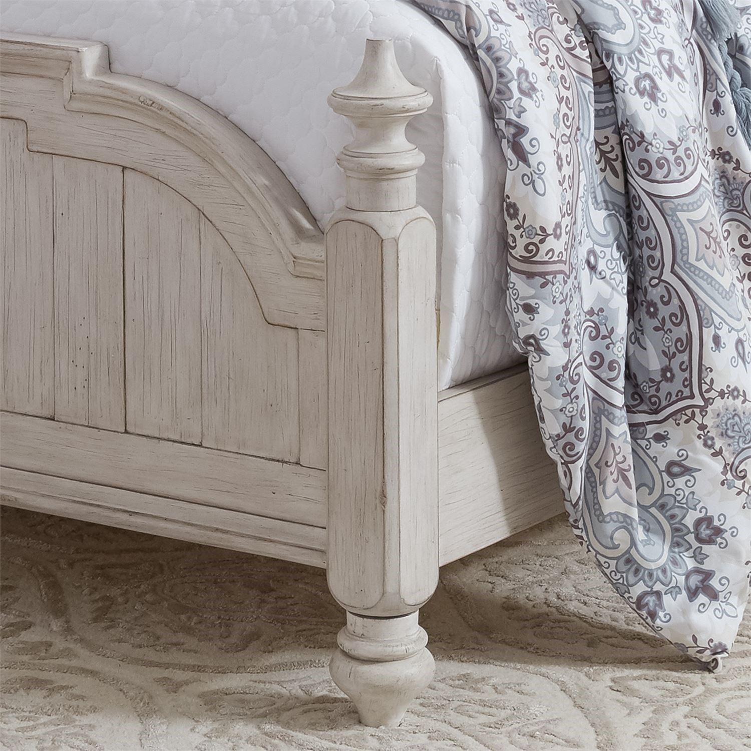 Farmhouse reimagined antique on sale white bed bench